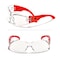 Defender Safety VS1, Safety Glasses, Clear Lens, Red Frame, 30 PK OF-VS1-04 - alternate 1